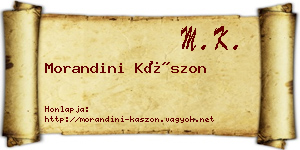 Morandini Kászon névjegykártya